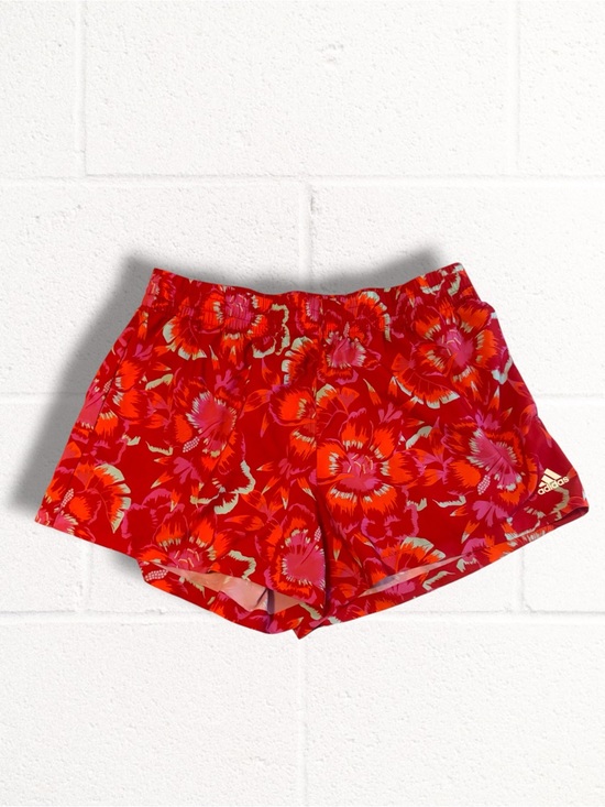 adidas Pants - Adidas x Farm Rio Red Tropical Floral Running Shorts, Large